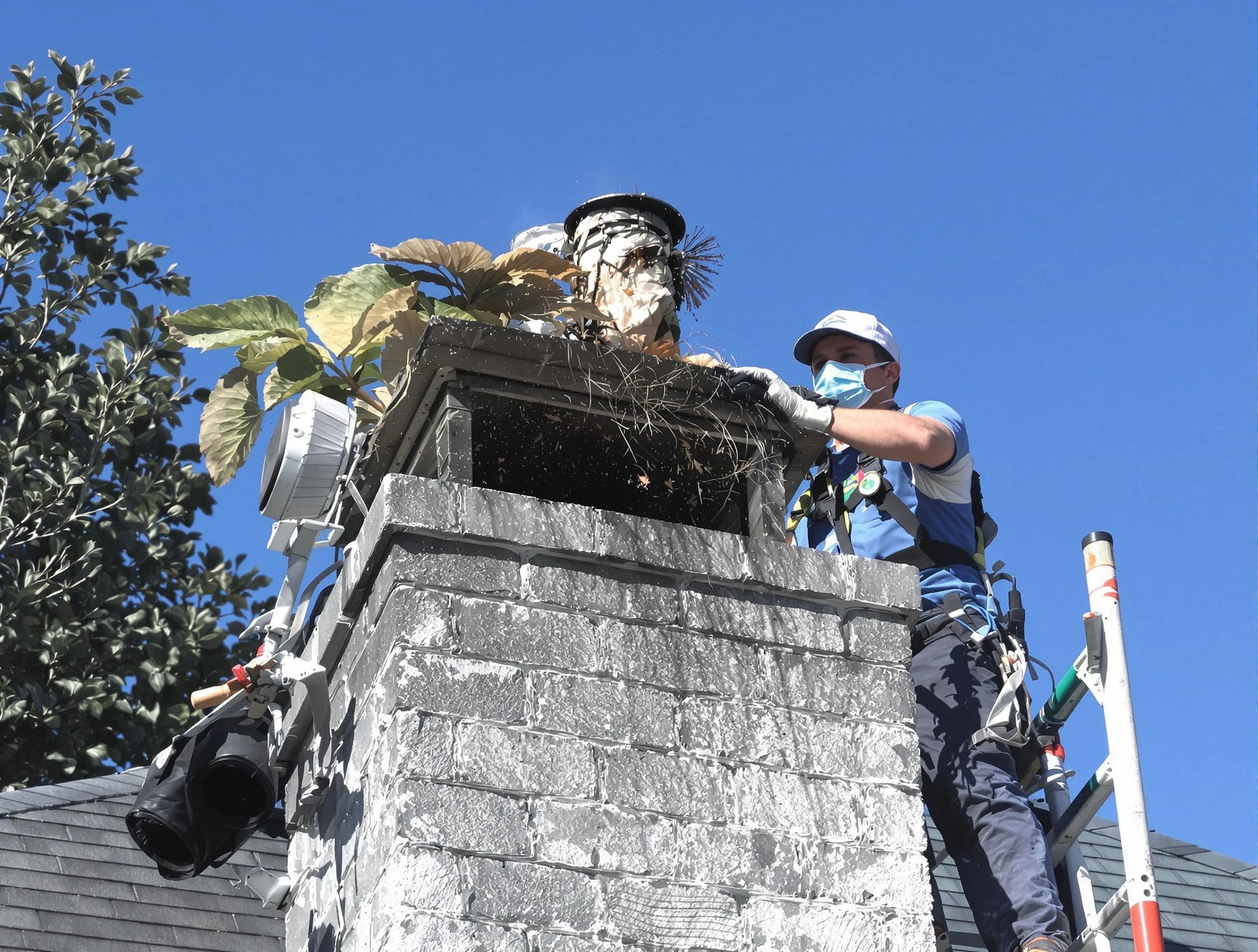 Gold Canyon Chimney Sweep specialist performing chimney cleaning in Gold Canyon, AZ