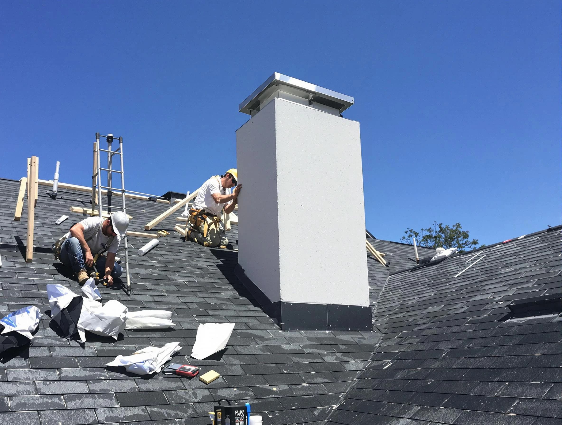 Gold Canyon Chimney Sweep crew installing a new chimney in Gold Canyon, AZ