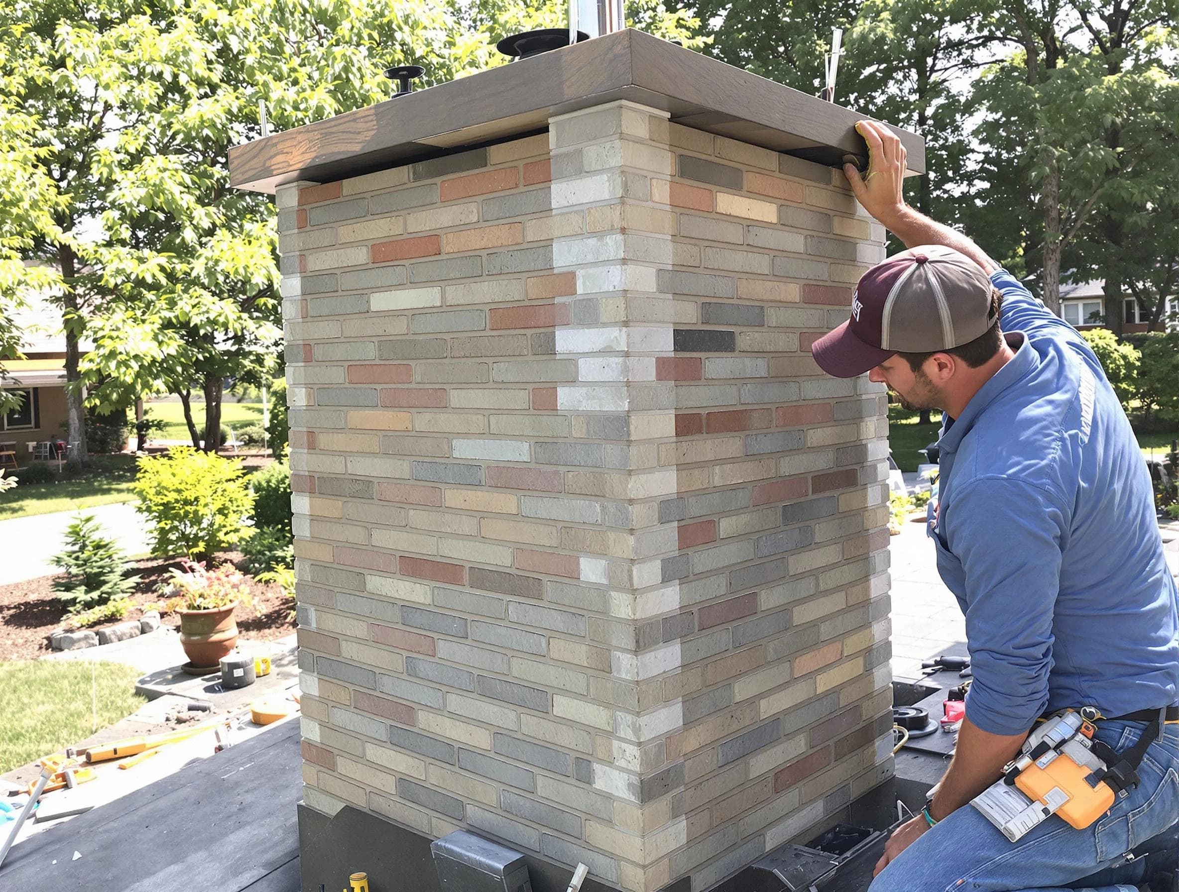 Gold Canyon Chimney Sweep completing a modern chimney remodel in Gold Canyon, AZ