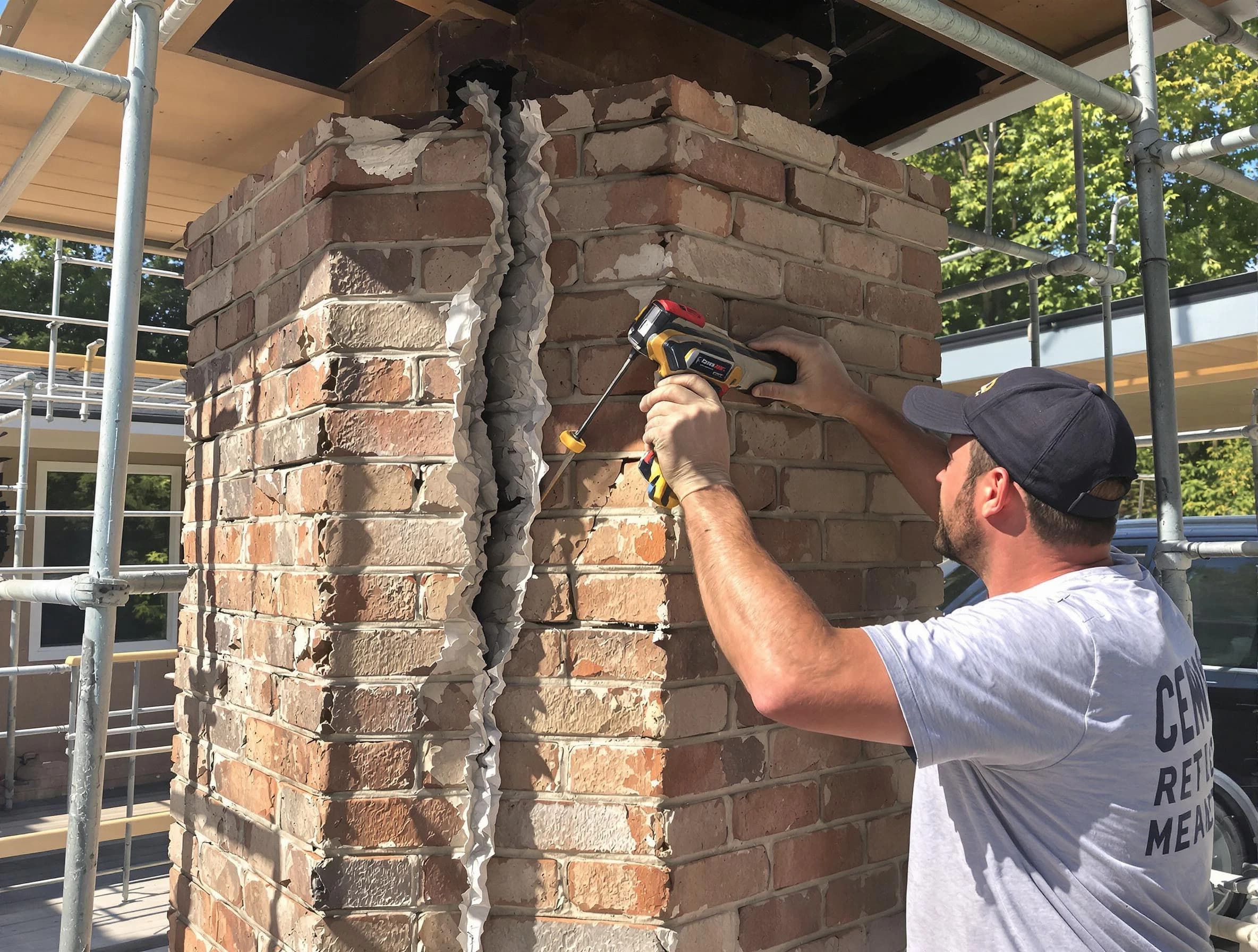 Gold Canyon Chimney Sweep technician performing chimney repair in Gold Canyon, AZ