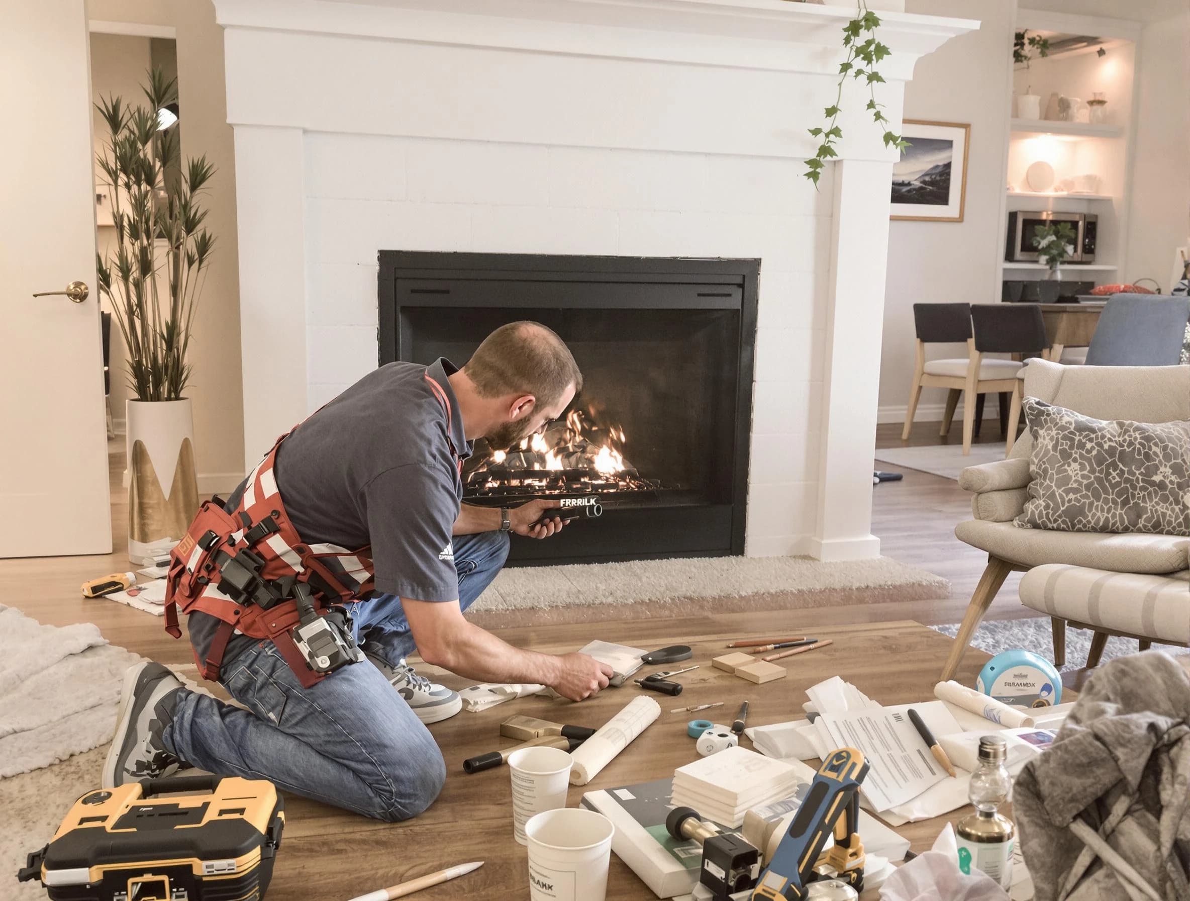 Gold Canyon Chimney Sweep performing fireplace repair in Gold Canyon, AZ