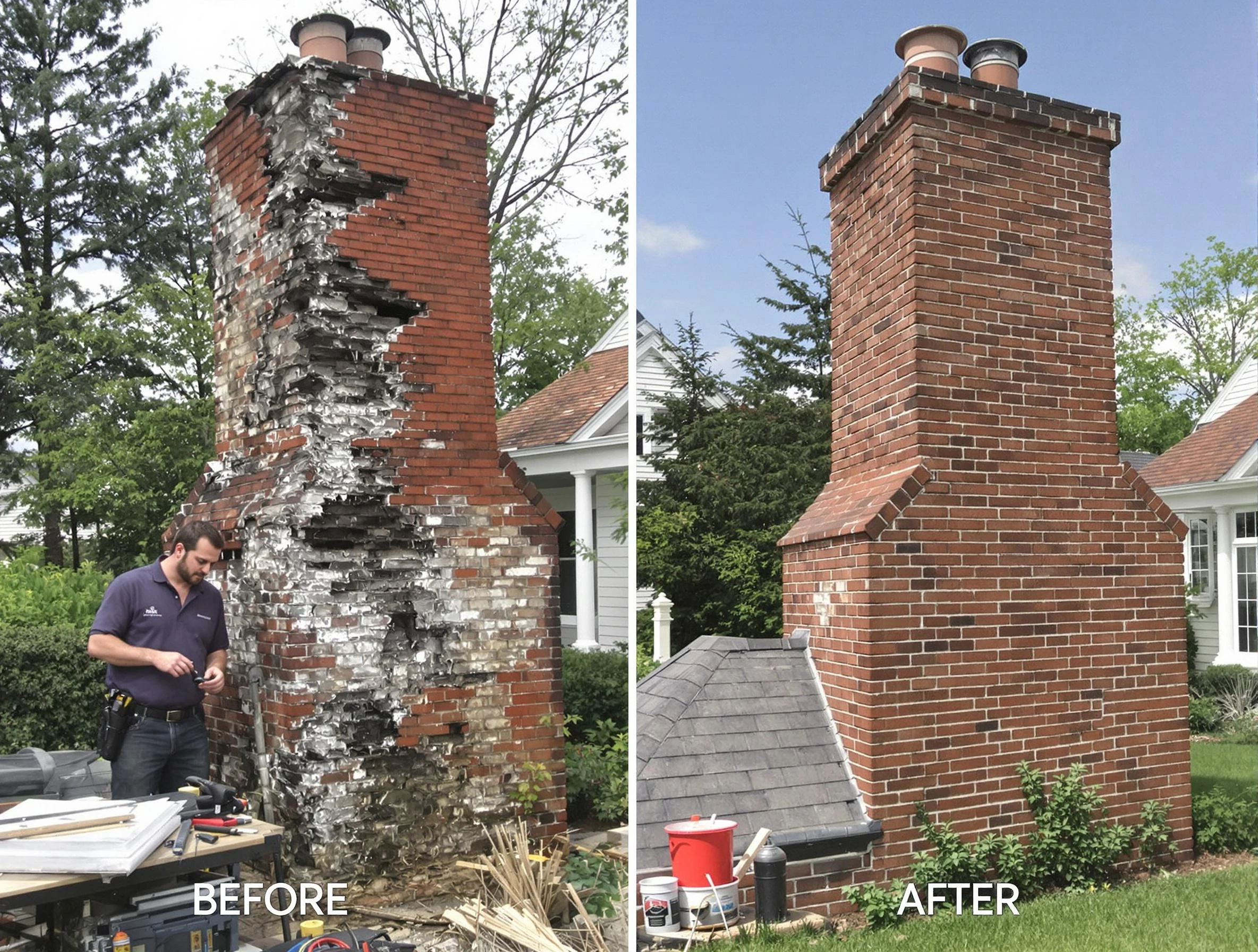 Gold Canyon Chimney Sweep performing a full chimney restoration in Gold Canyon, AZ
