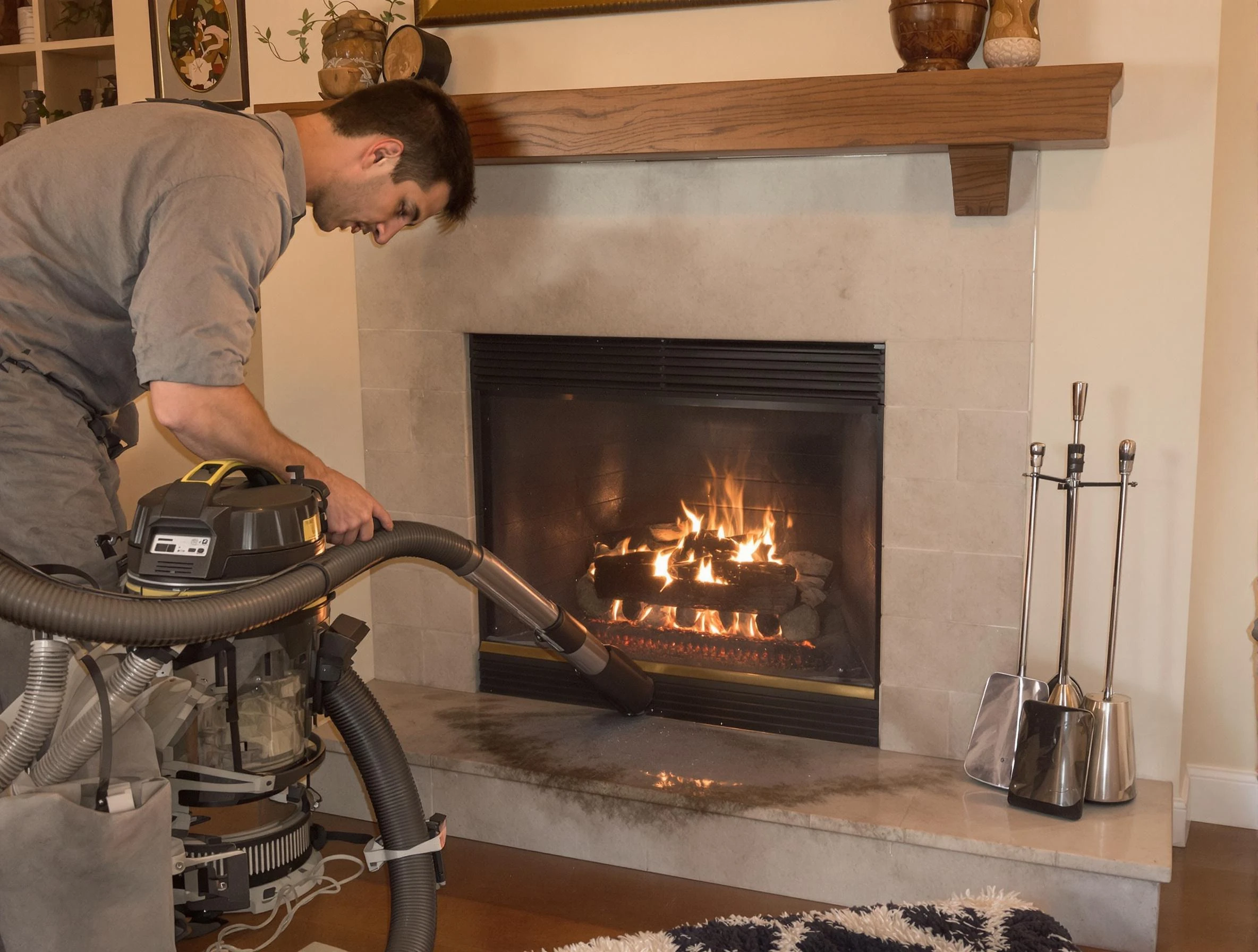 Routine fireplace upkeep by Gold Canyon Chimney Sweep in Gold Canyon, AZ