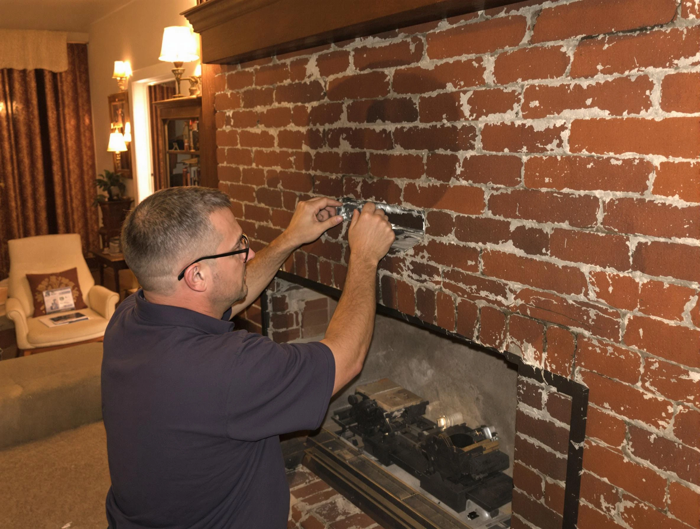 Gold Canyon Chimney Sweep expert fixing a fireplace in Gold Canyon, AZ