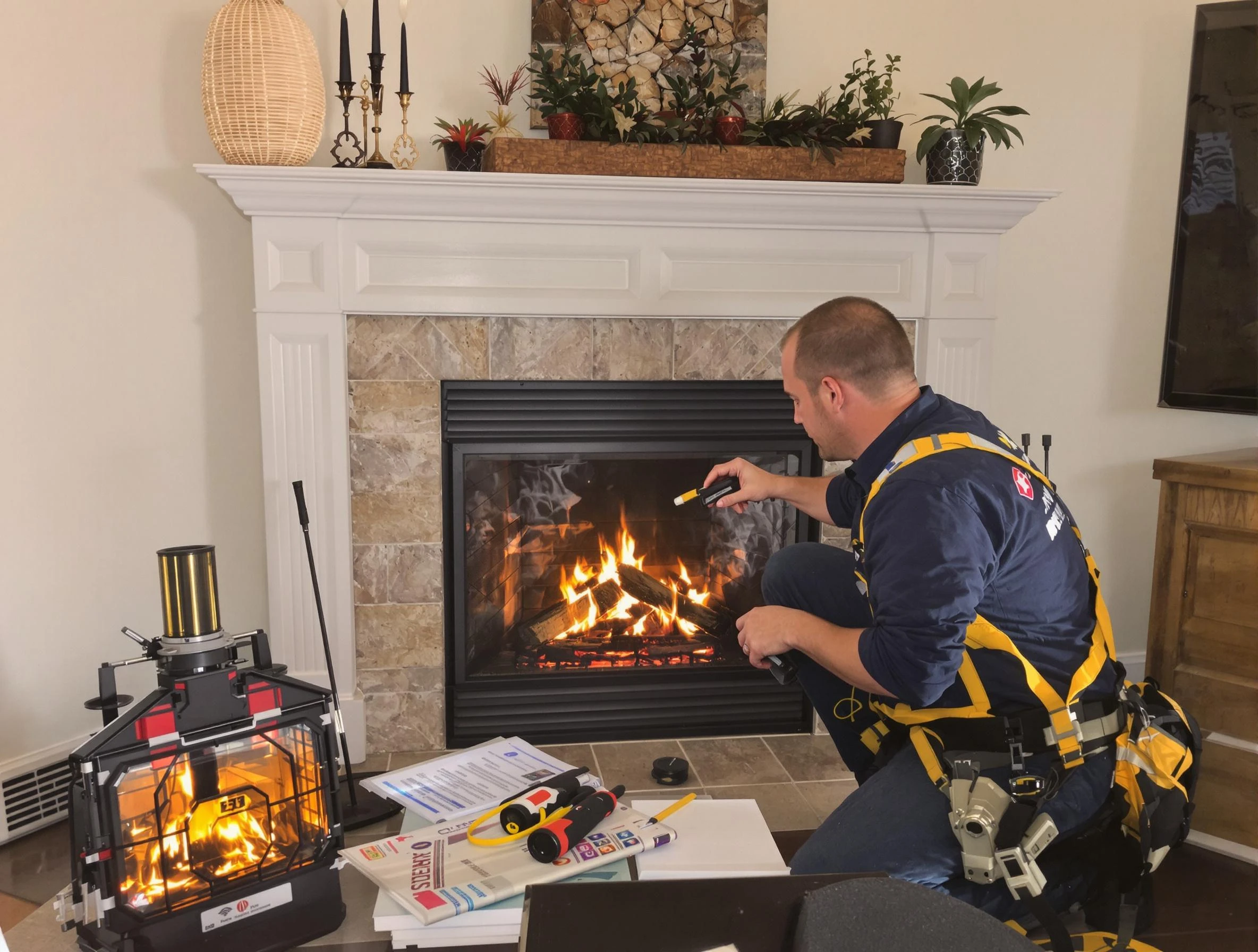 Safety-focused fireplace inspection by Gold Canyon Chimney Sweep in Gold Canyon, AZ